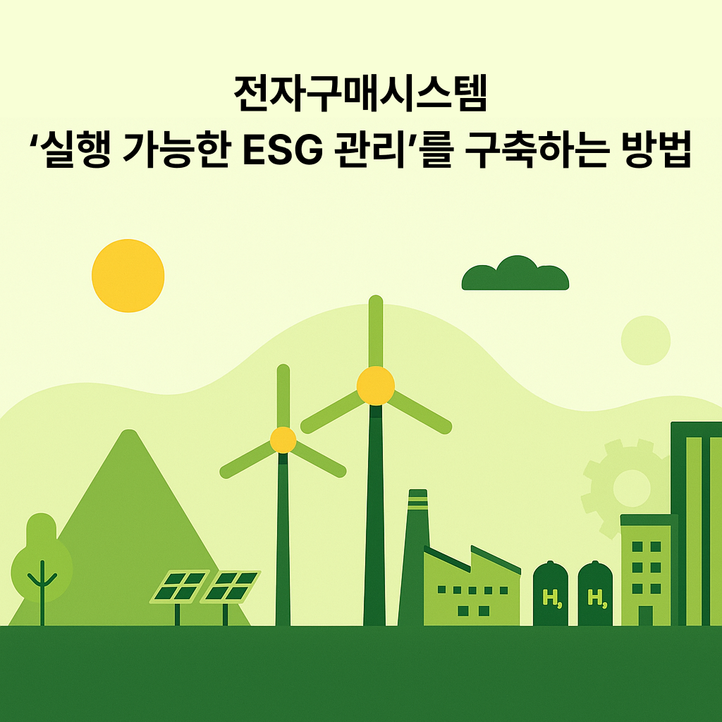 전자구매시스템으로 ‘실행 가능한 ESG 관리’를 구축하는 방법