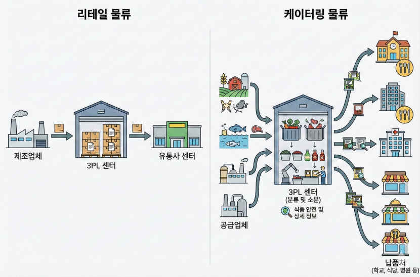 리테일 물류 vs 케이터링 물류, 무엇이 다를까요?