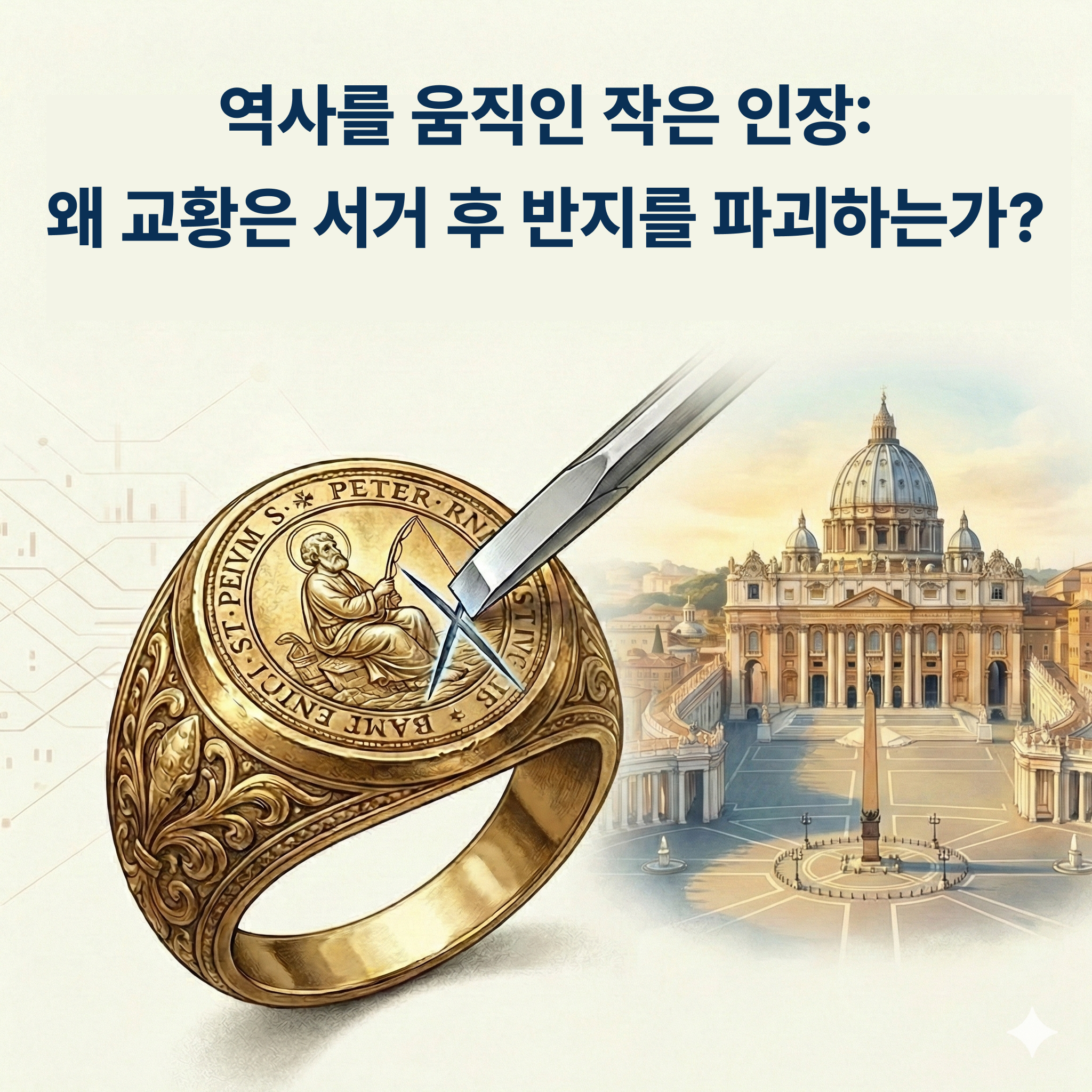 역사를 움직인 작은 인장: 왜 교황은 서거 후 반지를 파괴하는가?