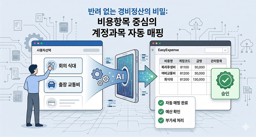 반려 없는 경비정산의 비밀: 비용항목 중심의 계정과목 자동 매핑