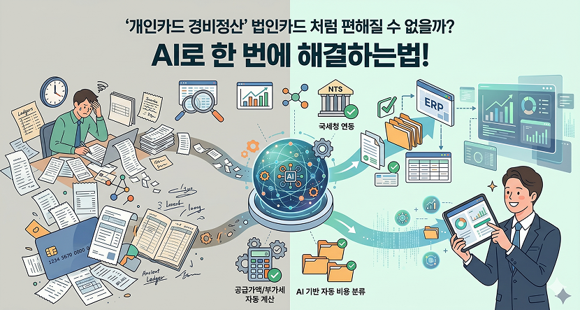 '개인카드 경비정산' 법인카드 처럼 편해질 수 없을까? AI로 한 번에 해결하는법!