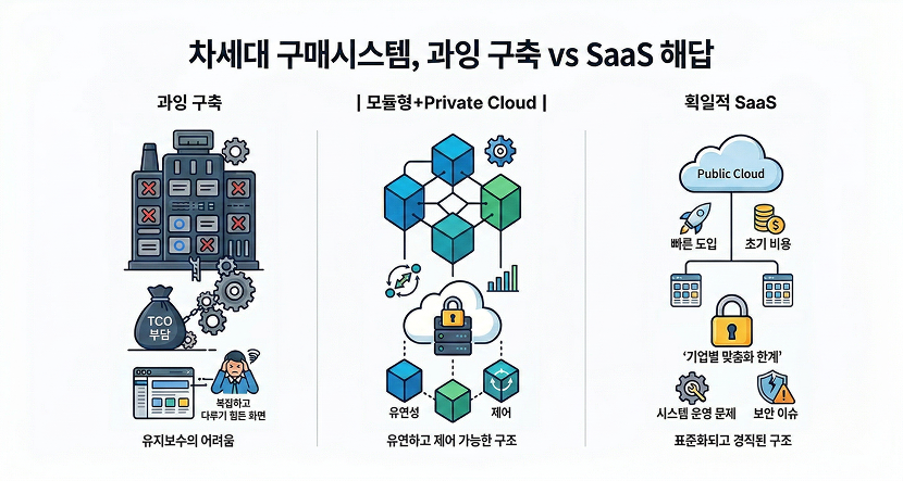 차세대 구매시스템, 과잉구축과 SaaS 사이의 해법