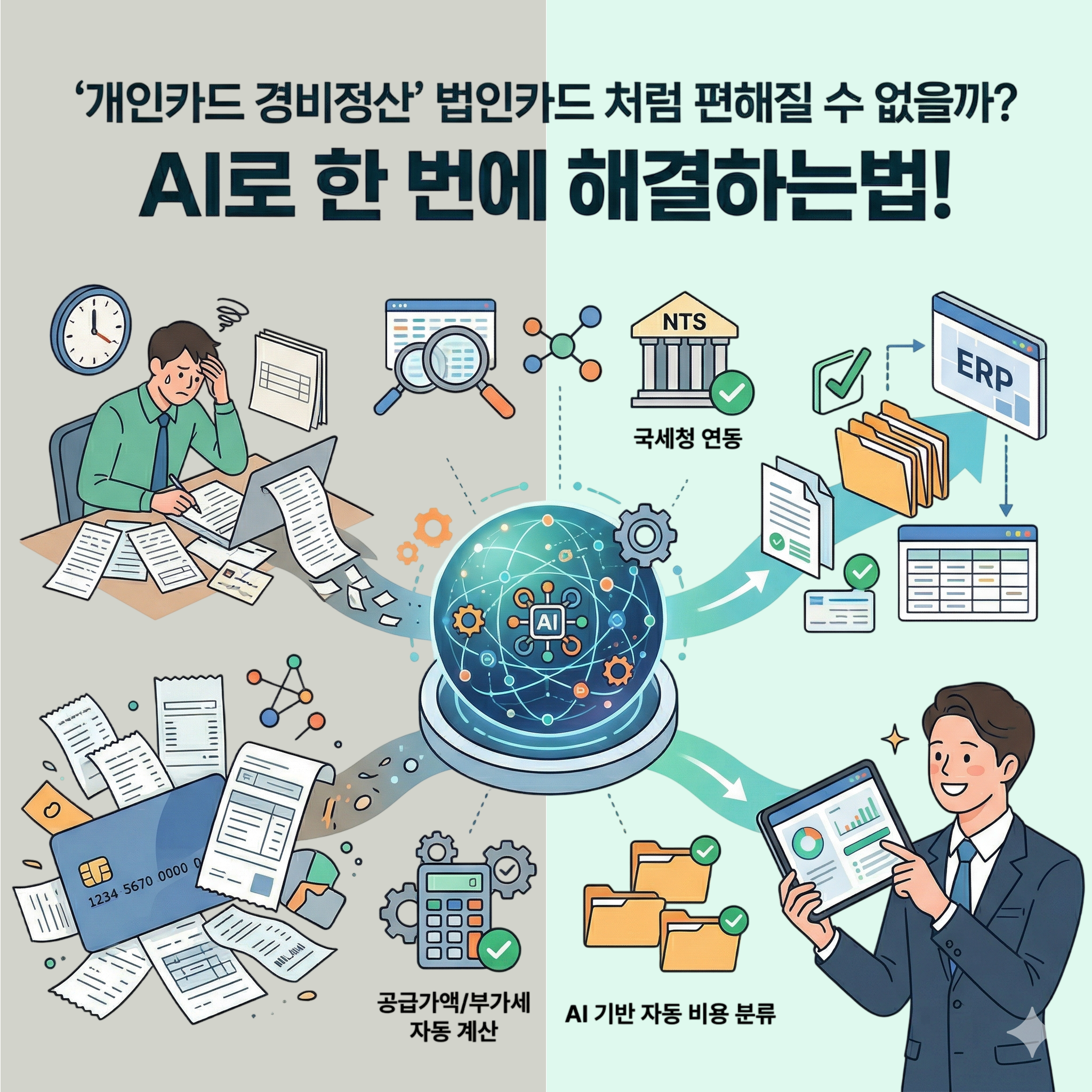 '개인카드 경비정산' 법인카드 처럼 편해질 수 없을까? AI로 한 번에 해결하는법!