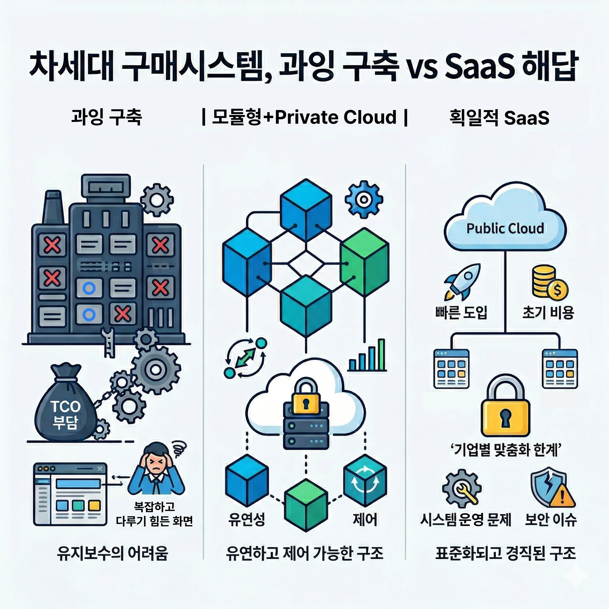 차세대 구매시스템, 과잉구축과 SaaS 사이의 해법