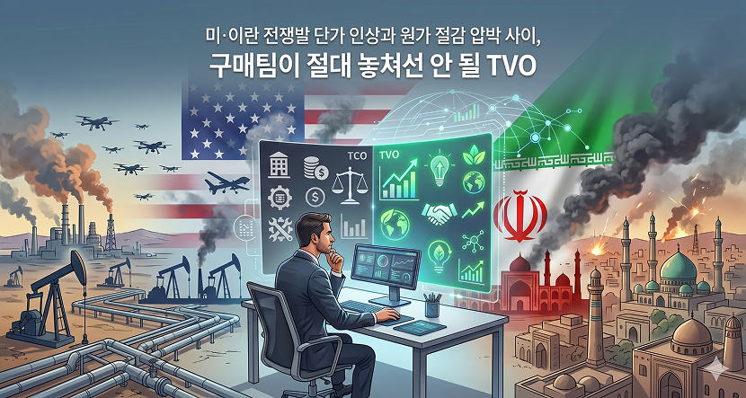 미·이란 전쟁발 단가 인상과 원가 절감 압박 사이, 구매팀이 절대 놓쳐선 안 될 TVO