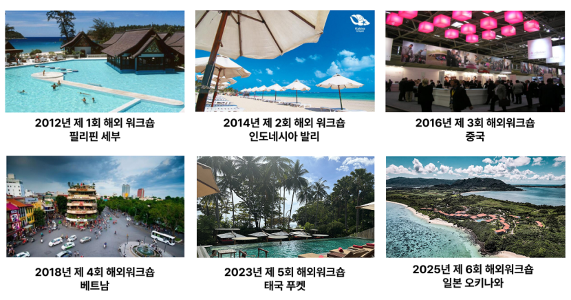 지금까지의 세포아소프트 해외 워크숍 히스토리